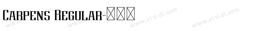 Carpens Regular字体转换 Carpens Regular字体转换